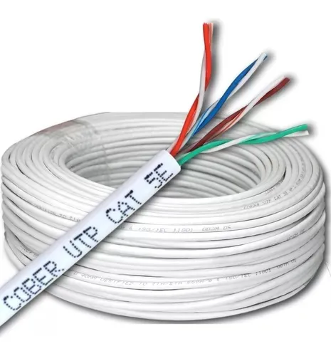 Ethernet Bobina Cable De Red CAT 5E 100 Metros, FTP, Color Gris