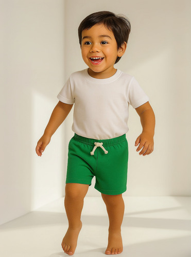 Bermuda Infantil N0200224 Con Jareta French Terry 3 Pcs