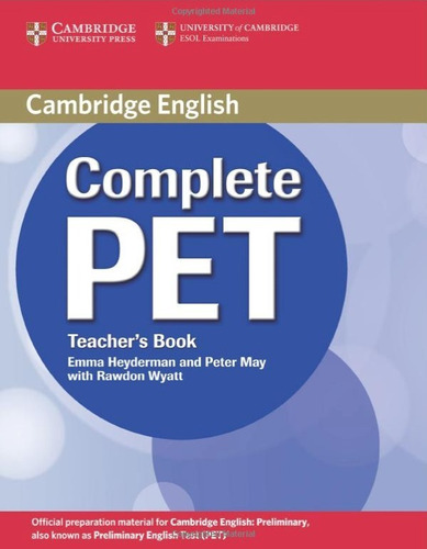 Libro Complete Pet Teacher's Book (Reacondicionado)