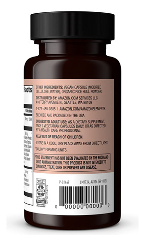 Suplemento Amazon Elements De Vitamina C Para Alimentos Inte