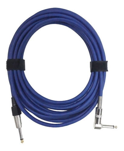 Cable Instrumento Plug 1/4 A Plug 1/4 Mono En Ángulo 6 M