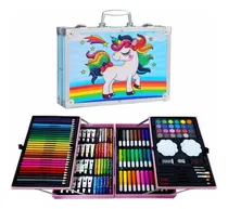 Comprar Set De Arte De 145 Piezas Maleta Aluminio Para Niños Niñas 