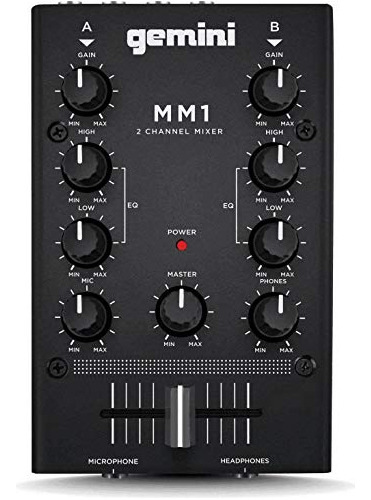 Mm1 Professional Audio Mezclador De Dj Rotativo, Estéreo, 2 