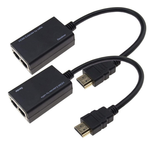 Alargue Hdmi Por Utp Extension Hasta 30 Metros 1080p Full Hd