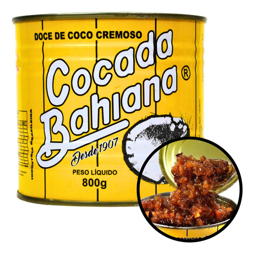 Cocada Baiana Cremosa Na Lata Com 800g Original