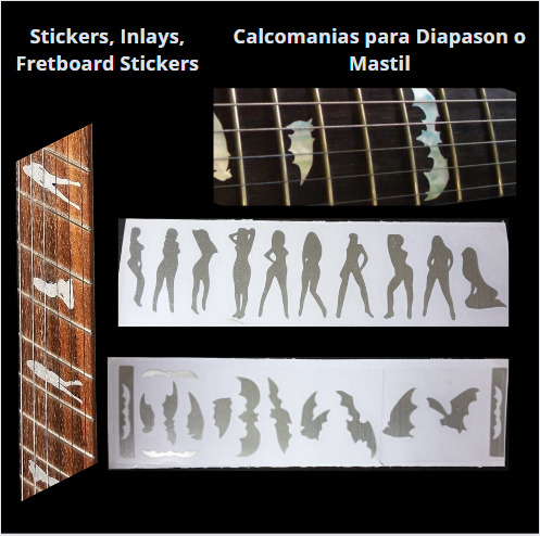 Stickers Inlays Fretboard Calcomanía Para Mástil Guitarra