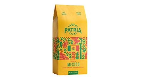 Patria México Café Molido Tostado Medio Oscuro, 12 Onzas