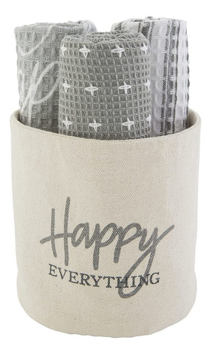 Cubo Happy Towels, Crema, Toalla 21 X 14  Cubeta De 4,7...