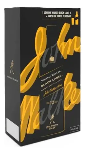 Whisky Escoces Johnnie Walker Black Label 1 Litro + Vaso