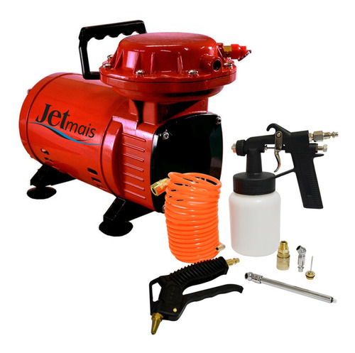 Compressor Ar Direto Kit Pintura Jet Master Motomil Bivolt