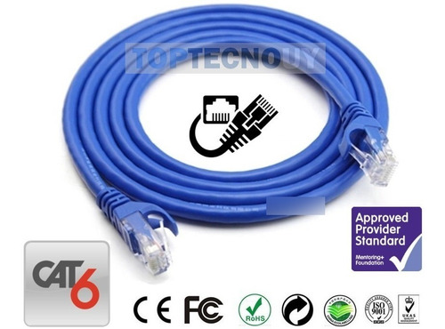 Imagen 2 de 3 de Cable De Red Ethernet Rj45 Utp Cat6 10 Metros Mts D Fabrica