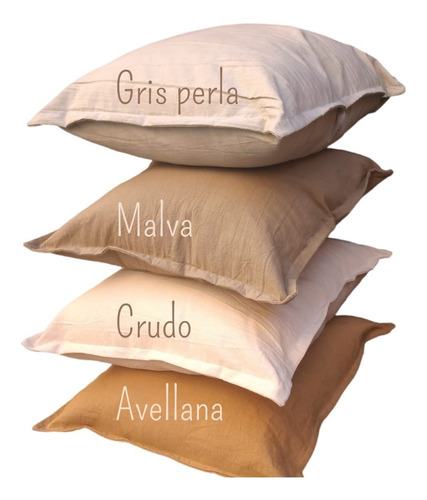 Imagen 4 de 8 de Set 5 Funda De Almohadón 40x40 Tusor Nórdicos Decorativo