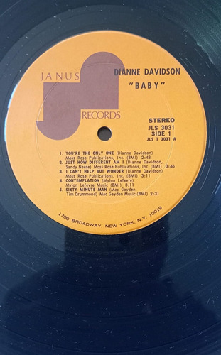 Dianne Davidson / Baby / Vinilo / Unico Importado Usa Estándar (Usado)