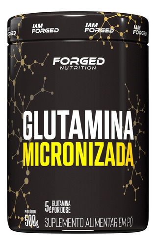 Glutamina Micronizada 500g Forged Nutrition Sabor Sem Sabor