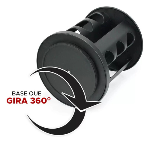Porta Temperos E Condimentos Giratório Com 12 Potes Vidro Pt