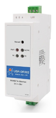 Servidor Rs485 Serial Usr-dr302 Din Rail Para Ethernet Tcp I