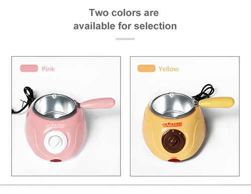 Derretidora Fondue De Chocolate Eléctrico Olla Extraíble Amarillo