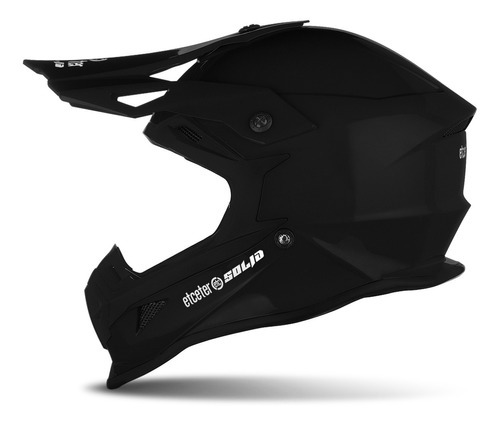 Capacete Motocross Enduro De Trilha Etceter Solid Velocross Cor Preto Tamanho Do Capacete 60