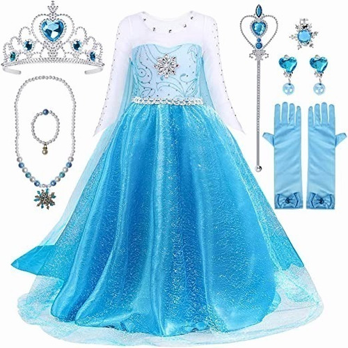 Vestido De Elsa Frozen Para Niñas, Disfraz De Elsa Cosplay, Vestidos De Princesa, Regalos Para Niños