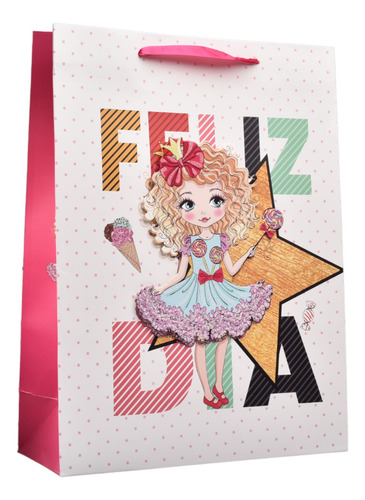 Bolsa Regalo En Papel Niña Tamaño Pequeño