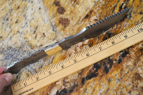Whole Earth Supply Damascus Tracker - Cuchillo De Caza En Bl