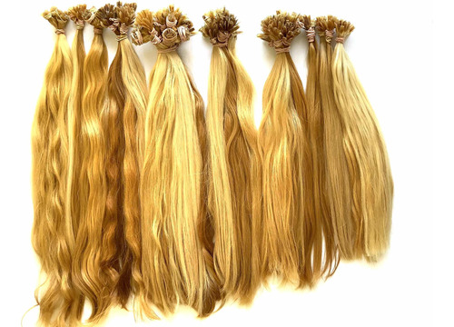 40 Extensiones Cabello Natural Rubias 60 Cms De Largo