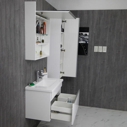 Vanitory Colgante Bernova1 60 (63cm) Blanco Laqueado Brillante Con Cajón