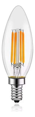 Lâmpada Led Vela Balão C35 Filamento Bocal E12 Dimerizavel Branco-quente | 2700k