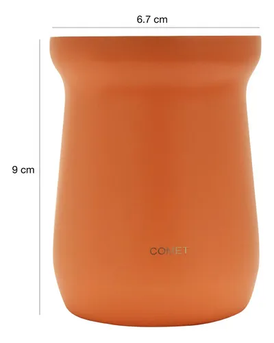 Mate Chico Con Doble Pared En Acero Inoxidable 160ml Comet Color Coral Liso
