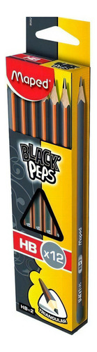 Lapiz Maped Black Peps Grafito Graduado (cajita 12 Unid.)