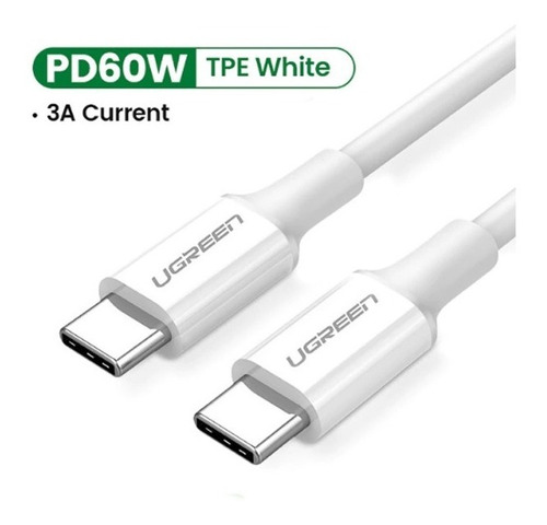 Cable Usb Tipo C A  Tipoc C Qc 4.0 Pd 60w 3a Mac Ugreen 2m