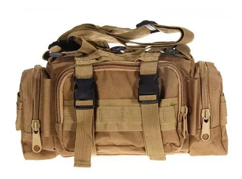 Riñonera Bandolera Tactica Con Sistema Molle Camelback Lona