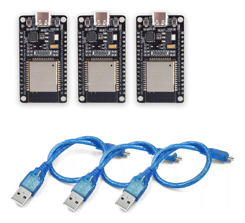 3 Módulo Esp32 Cp2102 Wifi+bluetooth 4.2 Ble Nodemcu Con Cab