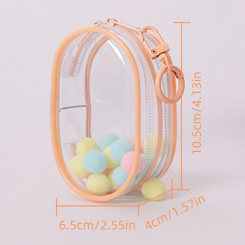 2 Estuche Para Mini Muñecas, Bolsa De Pvc Rosa Melocotón
