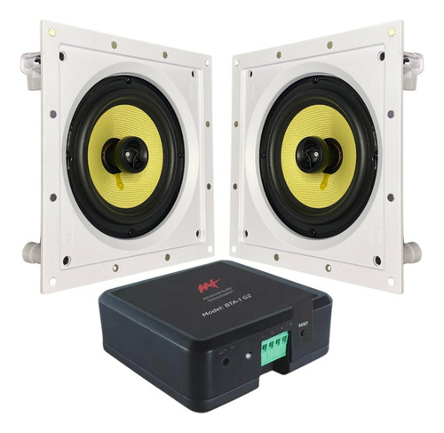 Kit Som Ambiente Amplificador Bluetooth Com Caixas Acústicas