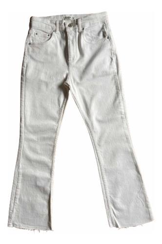 Pantalón Blanco Mujer Pull & Bear Talla 36 Nuevo