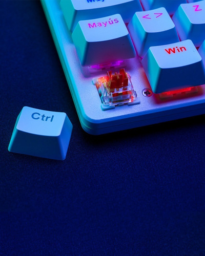 Teclado Gamer Mecanico T-dagger Bora White Rgb Outemu Red
