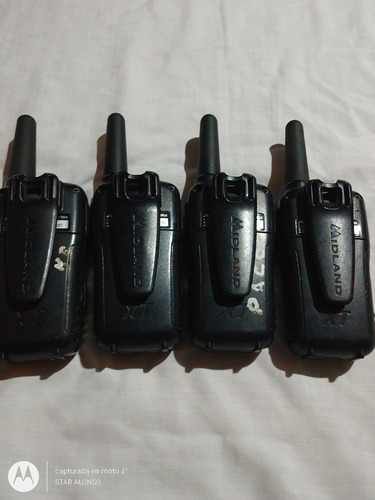 Cuarteto De Radiocomunicadores Midland T51a Naranjas Y Grises Con Negro Uhf (Usado)