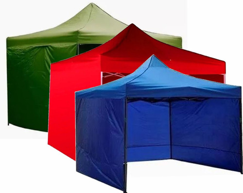 Gazebo Plegable Easy Set 3x3 Super Reforzado Feria + Pared 