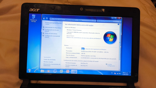 Acer One Mini Kav60, Intel Atom, 2gb Ram, Dd 140gb Negro (Usado)