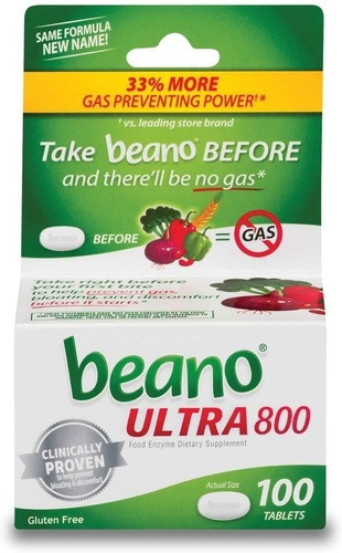 Imagem 1 de 7 de Beano Ultra 800 Prevenção E Alívio De Gases