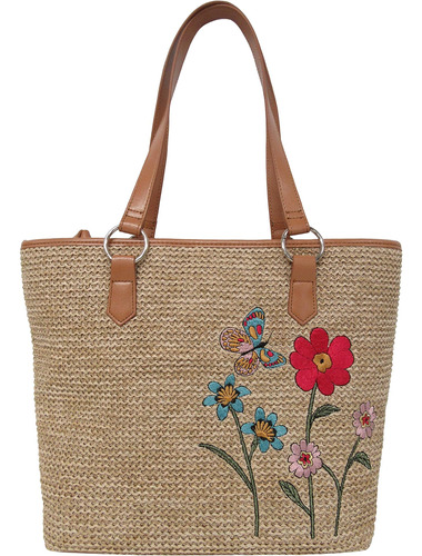 Bueno Of California Bueno Tote De Paja Natural, Camel