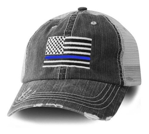 Gorra De Bandera Americana De Línea Azul