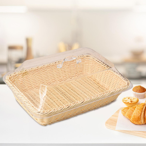 Cesta De Pan De Ratán Sintético Con 45cm X 35cm X 15cm