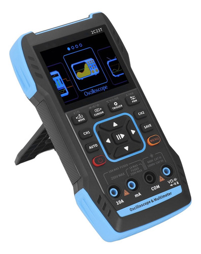 Osciloscopio Digital 3 En 1, 2 Canales, Pantalla Lcd Hd