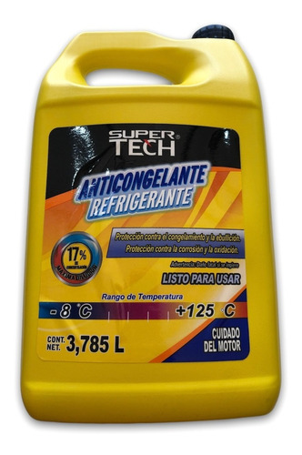 Liquido Anticongelante Refrigerante 17% Protección 3,785l