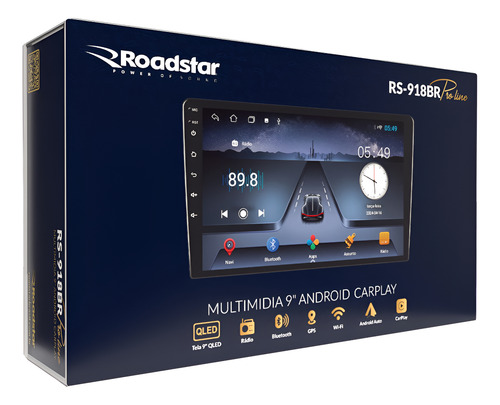 Multimídia 9' Android Carplay Sem Fio Wifi Rs-918br Pro Line