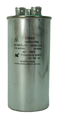 Capacitor Para Minisplit De Trabajo, 60 + 5 Mfd, 370-440vac