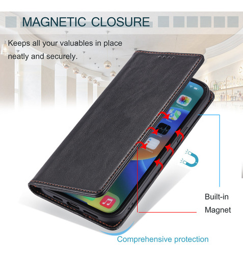 Funda Tipo Cartera Para Teléfono Redmi 13c 12 10 10c 9 11a