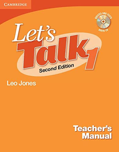 Let's Talk Level 1 Teacher's Manual With Audio Cd, De Vvaa. Editorial Cambridge, Tapa Blanda En Inglés, 9999